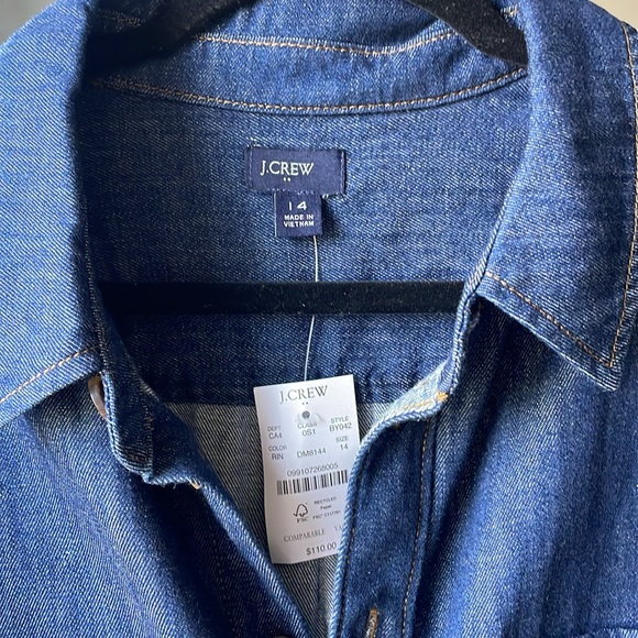 J.Crew Factory Denim Shirt Dress - Picture 6 of 7